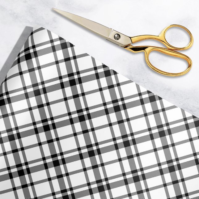 Papel De Regalo Vacaciones en tartán escocés negro (Subido por el creador)