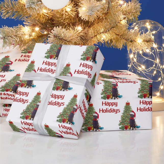 Papel De Regalo Vacaciones felices de Chocolate Lab (Vacaciones)