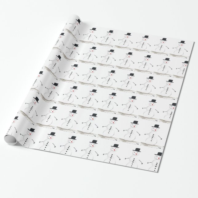 Papel De Regalo Vacaciones navideñas navideñas de invierno regalo  (Desenrollado)