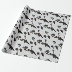 Papel De Regalo Vacaciones Palmas Tropicales Acuarela Artística