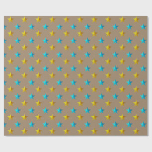 Papel De Regalo Vacaciones rusas de oro azul turquesa Kraft