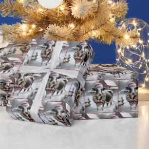 Papel De Regalo Vacas con Navidades vestidos de Wreath