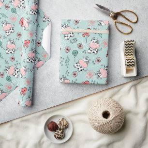 Papel De Regalo Vacas de granja de campo