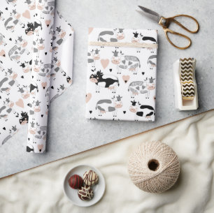 Papel De Regalo Vacas Personalizados cutas