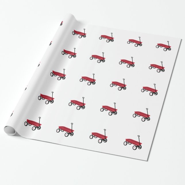 Papel De Regalo Vagón Rojo (Desenrollado)