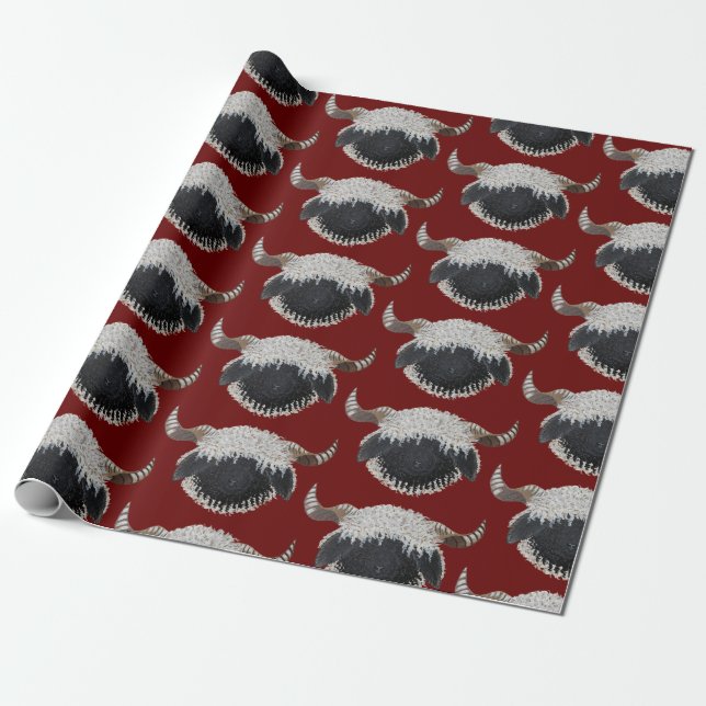 Papel De Regalo Valais Blacknose Navidades de ovejas (Desenrollado)