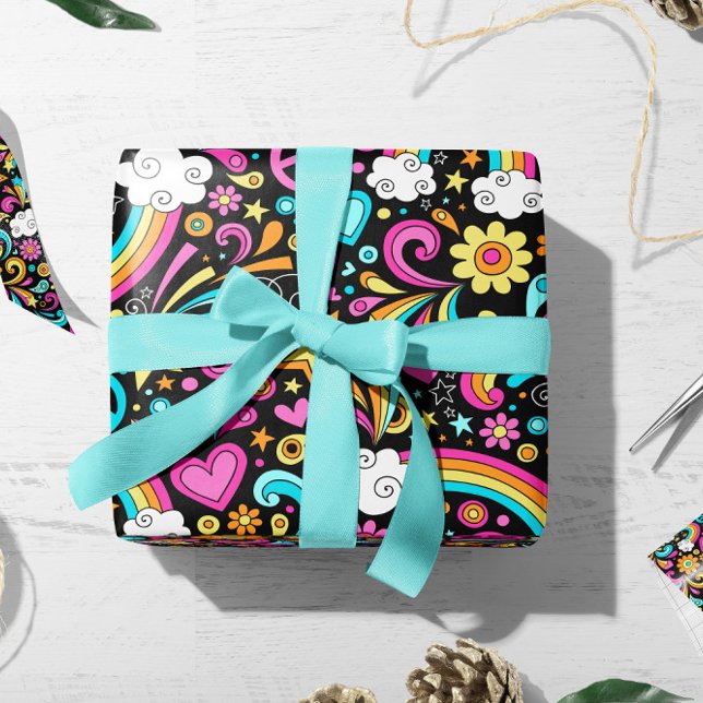 Papel De Regalo Valentine Hippie Peace Love | Ajuste de regalo de  (Subido por el creador)