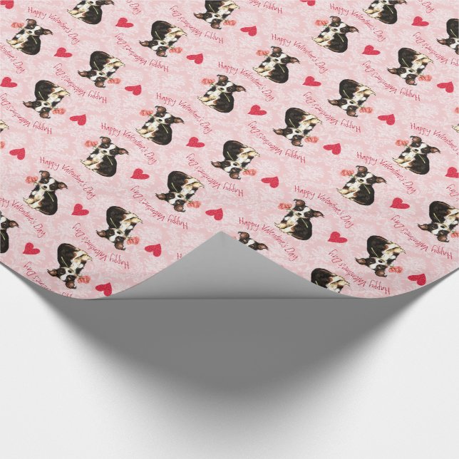 Papel De Regalo Valentine Long Coat Chihuahua (Esquina)