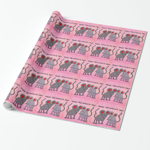 Papel De Regalo Valentine Mice