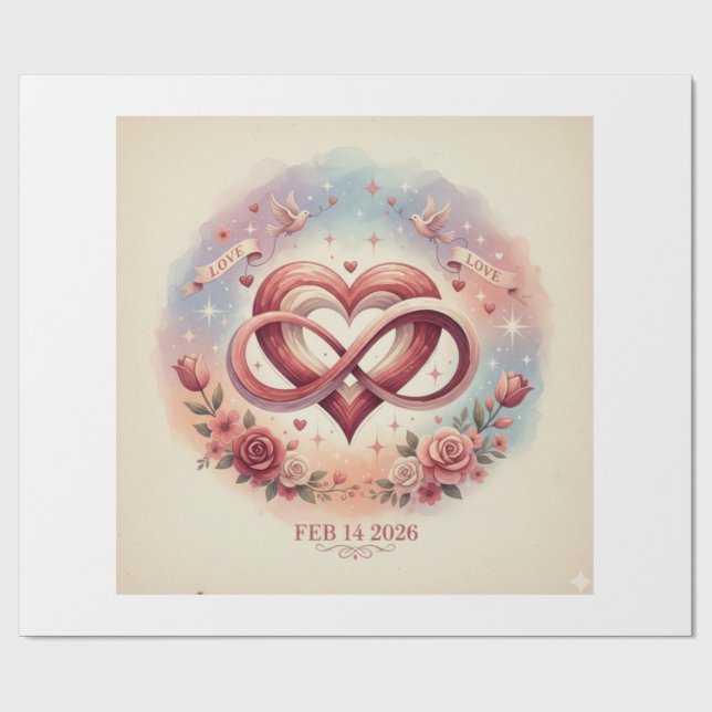 Papel De Regalo valentine mug set (Superficie plana)