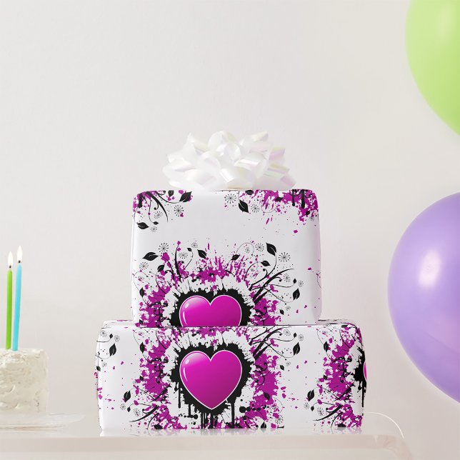 Papel De Regalo Valentine Purple Heart (Subido por el creador)