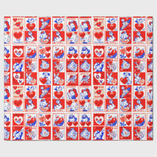 Papel De Regalo Valentine Retro Love Hugs Cute Pattern