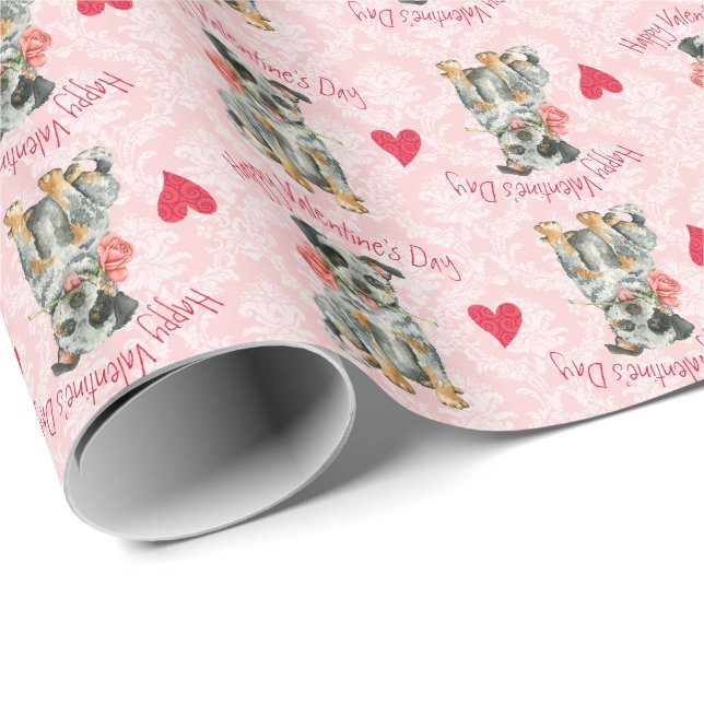 Papel De Regalo Valentine Rosa ACD (Esquina del rollo)
