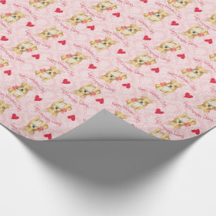 Papel De Regalo Valentine Rosa Frenchie