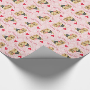 Papel De Regalo Valentine Rosa Norfolk Terrier