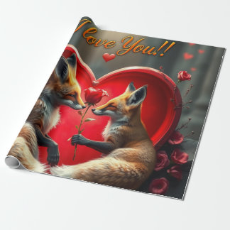 Papel De Regalo Valentine's Day Heart Hug - Fox