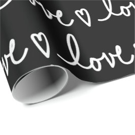 Papel De Regalo Valentine's Day Love Writting Wrapping Paper