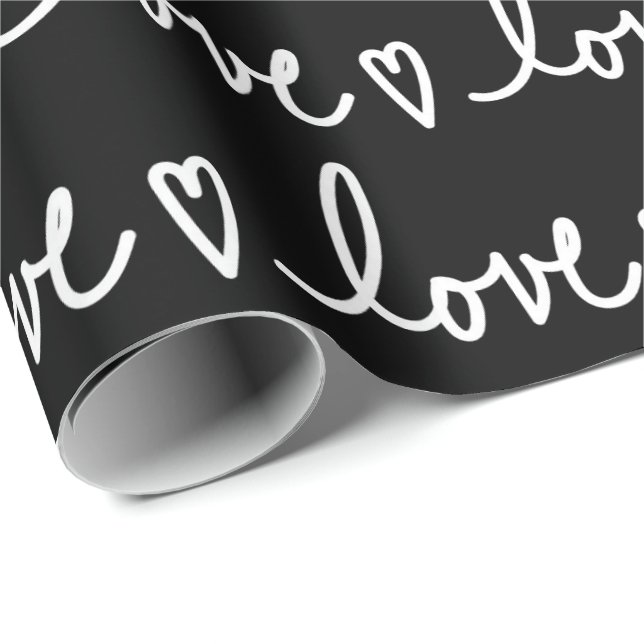 Papel De Regalo Valentine's Day Love Writting Wrapping Paper (Esquina del rollo)
