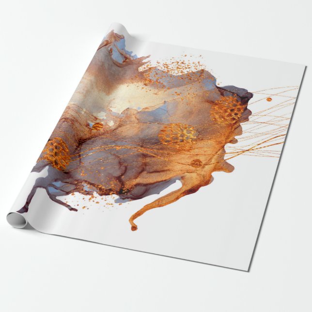 Papel De Regalo Valle Splash. Lujo natural. Arte real oriental (Desenrollado)