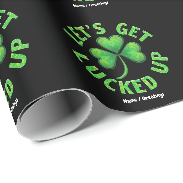 Papel De Regalo Vamos a dejarnos engañar por el Día de San Patrici (Esquina del rollo)