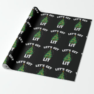 Papel De Regalo Vamos a encender luces divertidas de árbol de Navi