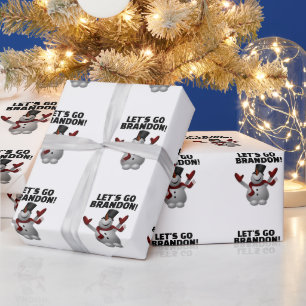 PAPEL DE REGALO VAMOS BRANDON MUÑECO DE NIEVE DE NAVIDAD 