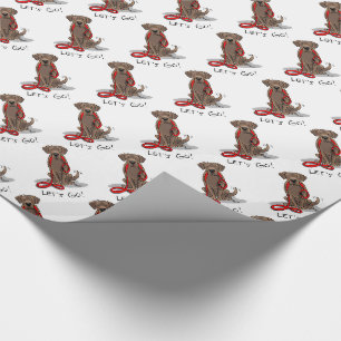 Papel De Regalo ¡Vamos! Chocolate Lab Labrador Retriever