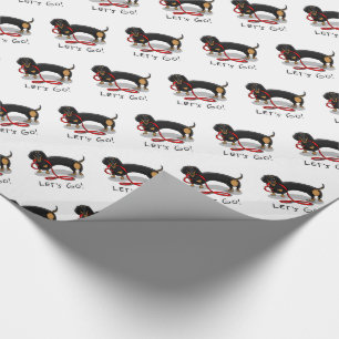 Papel De Regalo ¡Vamos! Perro Dachshund (negro y bronceado) Divert