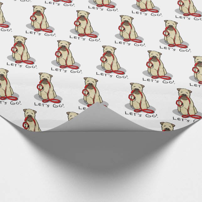 Papel De Regalo ¡Vamos! Walk Wheaten Terrier Dog (trigo 1b2) (Esquina)