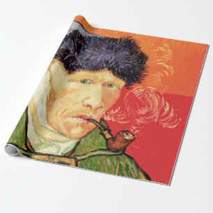 Papel De Regalo Van Gogh - Autorretrato con oreja vendada y pipa