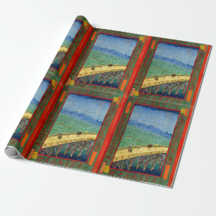 Papel De Regalo Van Gogh El puente en la lluvia después de Hiroshi