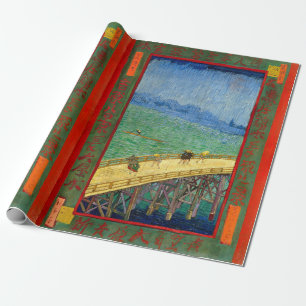 Papel De Regalo Van Gogh El puente en la lluvia según Hiroshige