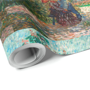 Papel De Regalo Van Gogh Garden en Montmartre con amantes