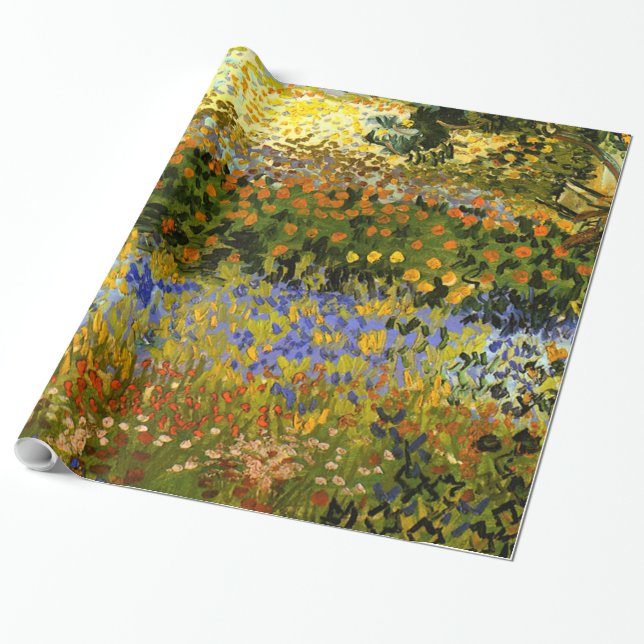 Papel De Regalo Van Gogh - Jardín de flores en Arles (Desenrollado)