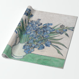 Papel De Regalo Van Gogh Purple Irises Vase Floral Pintura