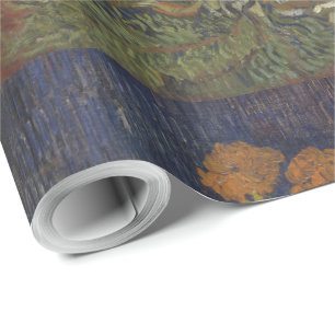 Papel De Regalo Van Gogh Vintage Bouquet de flores en una bolsa