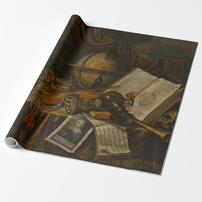 Papel De Regalo Vanitas still life 1662 envoltura en holandés coll (Desenrollado)