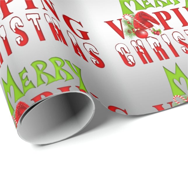 Papel De Regalo VAPE | Navidades Merry Vaping (Esquina del rollo)