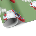Papel De Regalo VAPE | Vaping Santa Merry Christmas<br><div class="desc">Ho Ho HO a Vaping Santa Claus,  con una bolsa llena de mods y jugos</div>