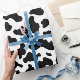 Papel De Regalo Vaquera de Impresión de Vaca País Granja Fiesta de