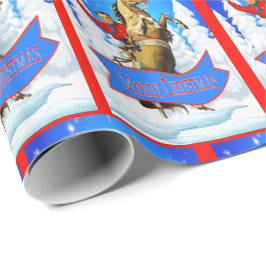 Papel De Regalo Vaquero occidental en Felices Navidad del caballo