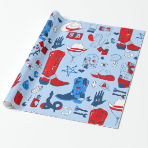 Papel De Regalo vaquero patriota wiccan cowgirl western