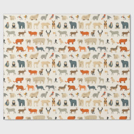 Papel De Regalo Variedad de animales imaginarios