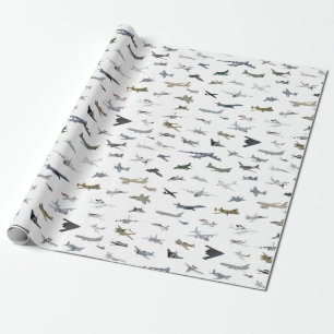 Papel De Regalo Varios aviones militares estadounidenses