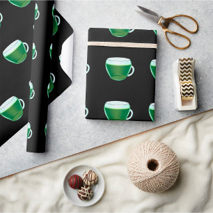Papel De Regalo Vaso de Té Verde Matcha