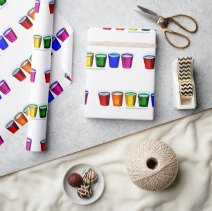 Papel De Regalo Vasos de chupito de SlipperyJoe's seis tazas dispu
