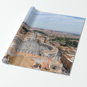 Papel De Regalo Vaticano, Italia: vista aérea de la Plaza de San P