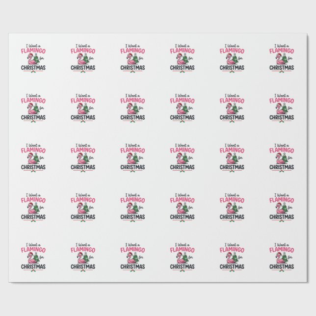 Papel De Regalo Vector de cita de Navidad de flamenco (Superficie plana)