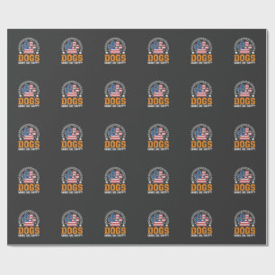 Papel De Regalo Vector de huella de pata de perros patrióticos