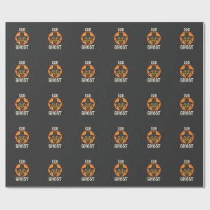 Papel De Regalo Vector Fantasma de Perro Terror de Halloween